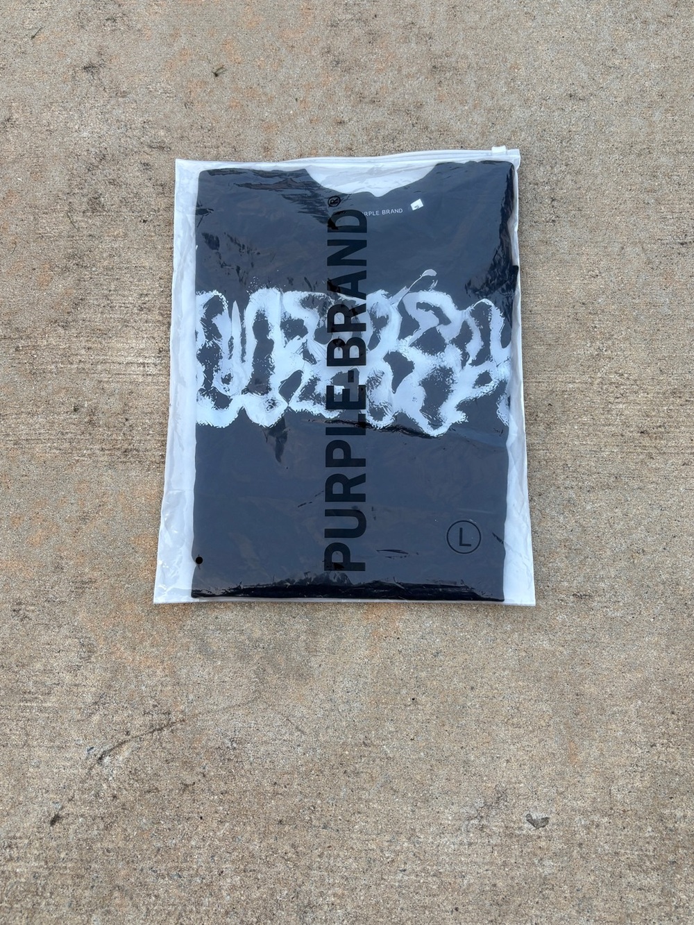 Purple Brand Men's Short Sleeve Tee - Black with White Print